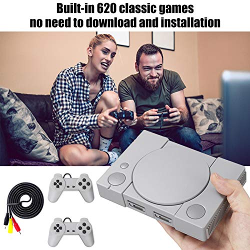Retro Double Battle-Spielekonsole,Klassische Spielekonsole 8-Bit-PS1 Mini Home 620 Actionspiel Enthusiast Entertainment System - 5