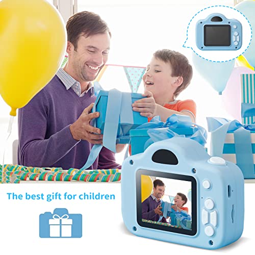KinderKamera Digitalkamera Kinder Kamera für 3 bis 12 Jahre Alter Jungen und Mädchen Spielzeug Geschenke Fotoapparat Kinder mit 2,0 Zoll Bildschirm/HD 1080P/32GB SD-Karte (Blau) - 6