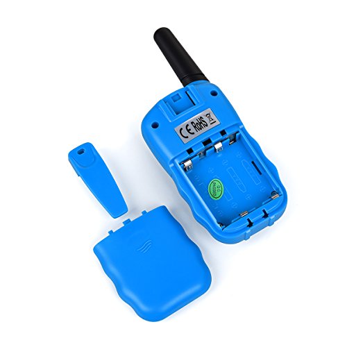 Funkprofi Walkie Talkies für Kinder, T-388 Funkgeräte für Kids ab 3 Jahre PMR 446 Reichweite bis zu 3 km 8 Kanäle für Einkaufen, Freizeitpark, Zelten, Shopping, Indoor – gespräch 2 Stück Blau - 7