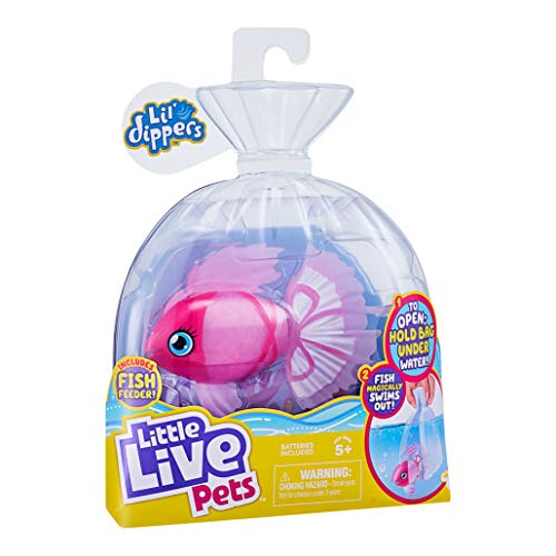 Einzelpackung Lil’ Dippers von Little Live Pets – Bellariva - Lil’ Dippers von Little Live Pets mit „Wow“-Effekt beim Auspacken im Wasser und interaktivem Füttern - 8