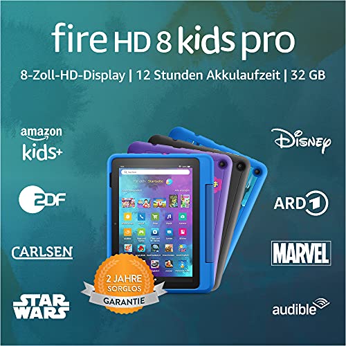 Neu: das Fire HD 8 Kids Pro-Tablet | Ab dem Grundschulalter | 20,3 cm großer Bildschirm (8 Zoll), 32 GB, kindgerechte Hülle mit „Graffiti“-Design - 8