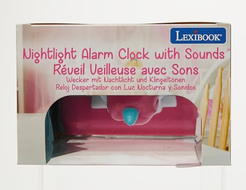 Lexibook RL800UNI Wecker Klingeltönen, Digitalwecker für Kinder mit Nachtlicht und Snooze, Kinderuhr, leuchtendes Einhorn, rosa Farbe - 16