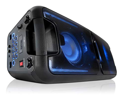 Reflexion PS08BT DJ Karaoke PA-Anlage, mobil mit Akku und Lichteffekten (Bluetooth, USB, AUX, Mikrofon, 480 Watt), schwarz - 2