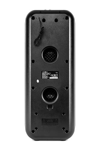 Reflexion PS08BT DJ Karaoke PA-Anlage, mobil mit Akku und Lichteffekten (Bluetooth, USB, AUX, Mikrofon, 480 Watt), schwarz - 10