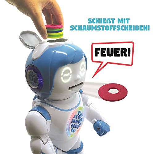 Lexibook ROB90DE Powerman Kid-Pädagogischer und zweisprachiger deutsch/englischer Roboter-Gehend Sprechend Tanzend Singendes Spielzeug-STEM Programmierbares Erzählen Erstellen von Geschichten - 3