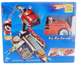 Big Rig Garage 2in1 Hot Wheels Bahn Spielzeug Auto Set Rennbahn Mattel 2005 NEU