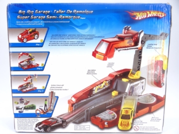 Big Rig Garage 2in1 Hot Wheels Bahn Spielzeug Auto Set Rennbahn Mattel 2005 NEU