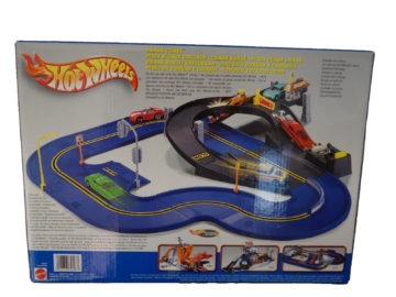 Crash Curve Anlage Hot Wheels Bahn Spielzeug Auto Set Rennbahn Mattel 2002 NEU