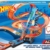 Hot Wheels Himmelscrash-Turm inkl. 1 Spielzeugauto, motorisierte Autorennbahn