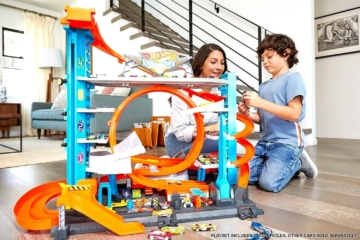 Hot Wheels Ultimate XXL Parkgarage mit Autorennbahn, Looping Tracks, Auto Spielz