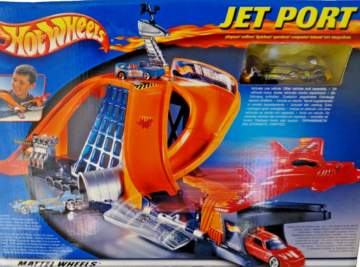 Jet Port Flughafen Hot Wheels Bahn Spielzeug Auto Set Rennbahn Mattel 2002 NEU