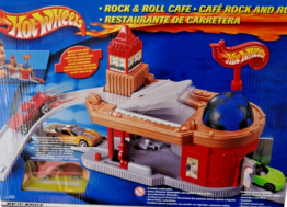 Rock & Roll Cafe Hot Wheels Bahn Spielzeug Auto Set Rennbahn Mattel 2000 NEU OVP